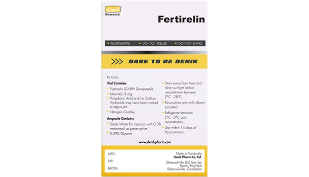 FERTIRELIN: Triptorelin to kickstart Testosterone and Sperm Production Effectively. Perfect PCT support.