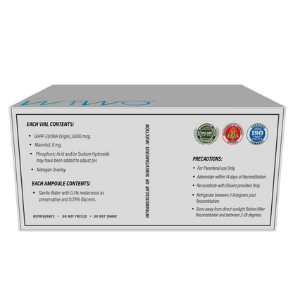 GROW TWO (GHRP-2): Safe, Stable and Effective hGH Secretion for Elevated Performance, Muscle Growth, fat Loss, Recovery and Anti ageing.