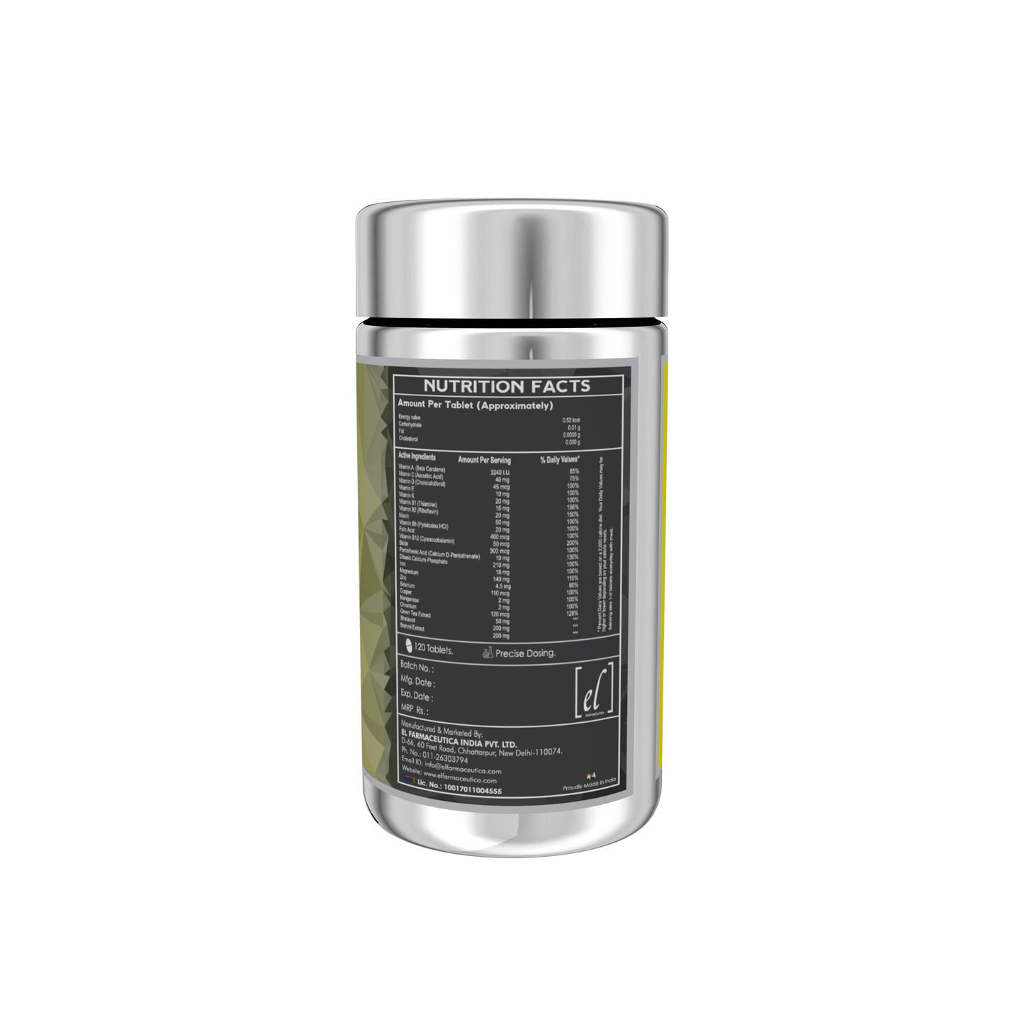 ESSATTOVITE WOMAN: The Complete Multivitamin with Shatavari & Brahmi for Active Indian Women(120 Tablets)