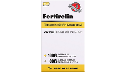 FERTIRELIN: Triptorelin to kickstart Testosterone and Sperm Production Effectively. Perfect PCT support.