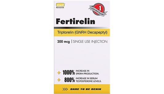FERTIRELIN: Triptorelin to kickstart Testosterone and Sperm Production Effectively. Perfect PCT support.