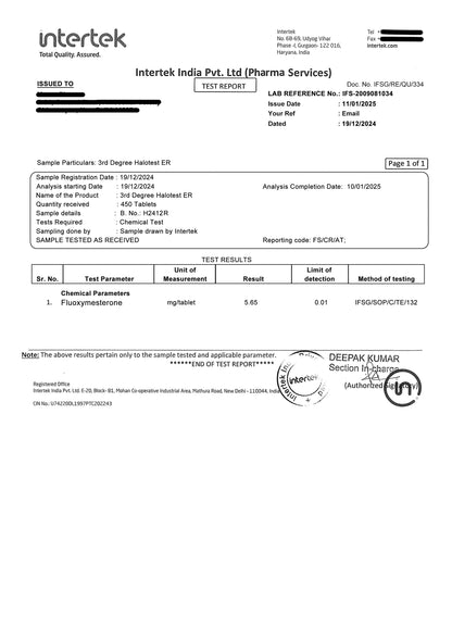 HALOTEST ER: Extreme Boost in Power. Best For Leaner, Harder & Drier Muscles with 0 weight gain.