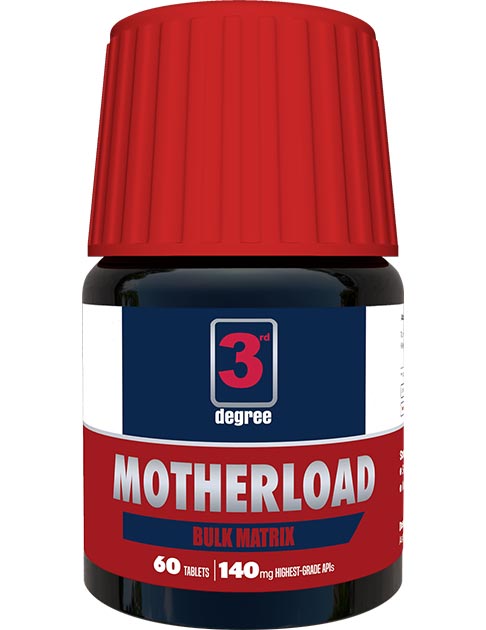 3rd-Degree's MOTHERLOAD: 140mg Every Tab, Powerful Oral Bulk Mix for Size & Mass.