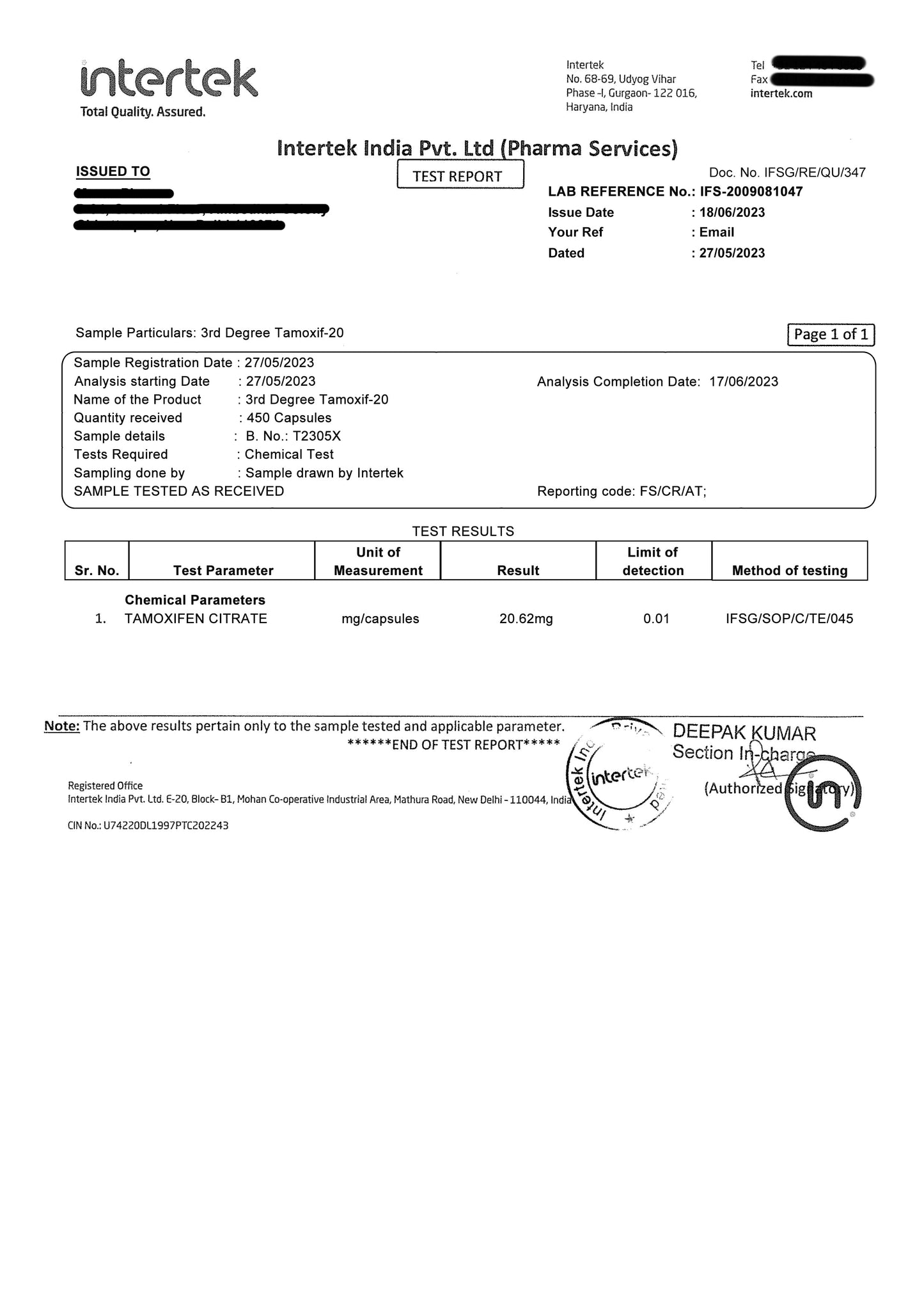 TAMOXIF-20: tamoxifen Citrate or Nolvadex the Powerful  anti estrogen for PCT and Cycle Support.