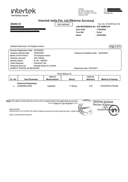 ANAVAR : Classic OXANDROLONE for Lean gains, cutting and fat loss. Must for High Definition HD Physique.