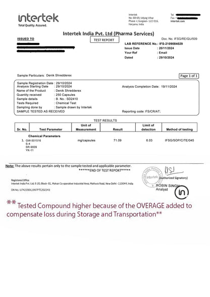 SHREDDEREX : Powerful Mix of Extreme cutting SARMs for Instant & Immense fat loss and Lean Gains.